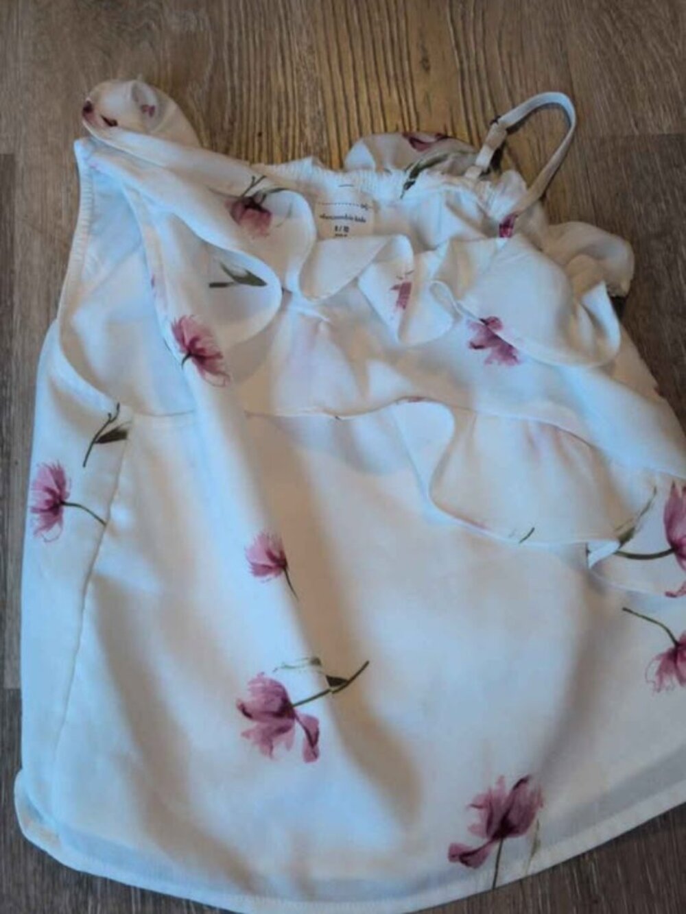 Abercrombie Kids Floral Ruffle Cami Top Size 9/10